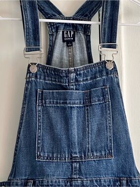 90s Style Relaxed Fit Denim Overalls – GAP – Size S – Medium Wash